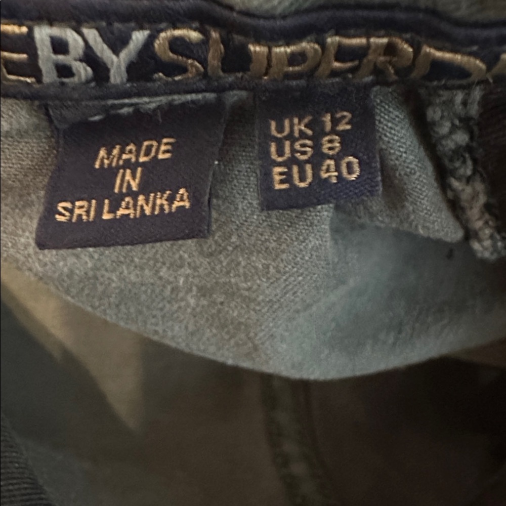 Superdry women Riley Rookie cropped cotton Sea Camo zipper snaps badge 8 Jacket - Picture 14 of 16